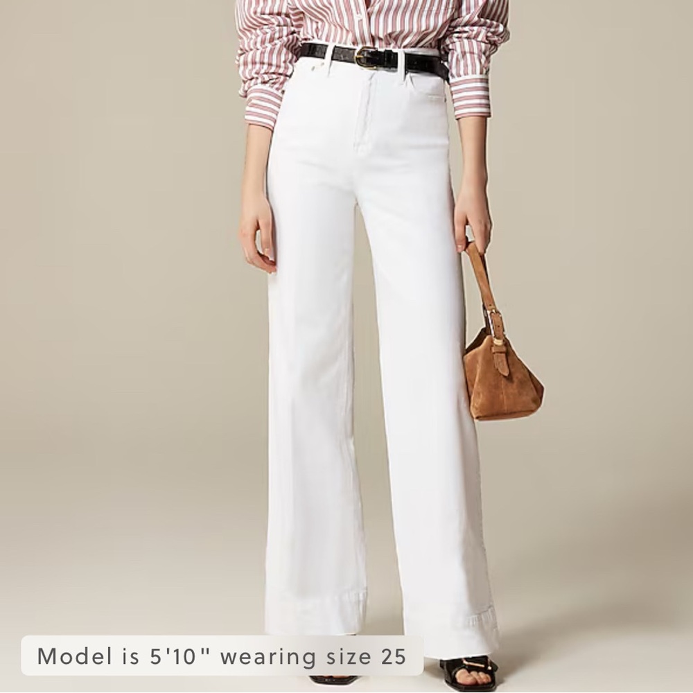 J. Crew Women's White Flare & Wide Leg Jeans